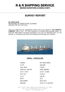 BEKS NAZIK HULL CLEANING REPORT