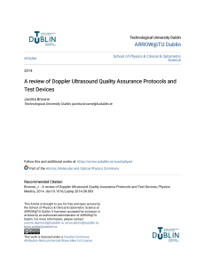 A review of Doppler Ultrasound Quality Assurance Protocols and Test