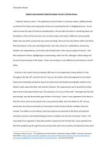 Frontier thesis essay 1