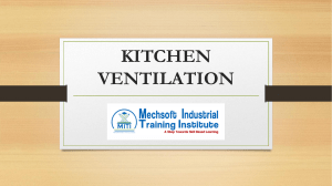 Ventilation of Commercial Cooking Operation