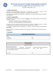 EC- SRC-0011 EC Direct Material Supplier SRG Pre-Qualification Form Rev 1