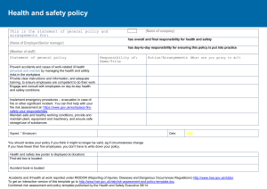 risk assessment and policy template
