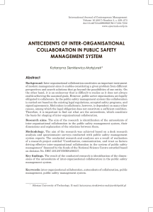 antecedents of inter-organisational collaboration