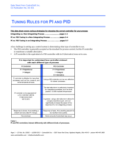Tuning Rules for PI and PID