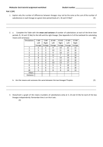 Molecular clock tutorial assignment worksheet