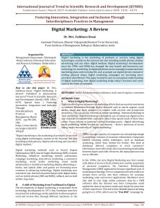 Digital Marketing A Review