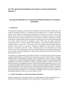 Assessing the Rationale for Development of Crowdsourcing Platform Initiatives in Financial Institutions