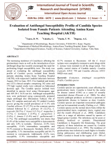 Evaluation of Antifungal Susceptibility Profile of Candida Species Isolated from Female Patients Attending Aminu Kano Teaching Hospital AKTH