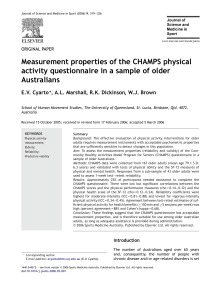 Measurement properties of the CHAMPS physical activity questionnaire in a sample of older Australians