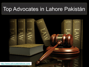 Get Best & Competent Advocates in Lahore Pakistan For Success In Your Legal issue 