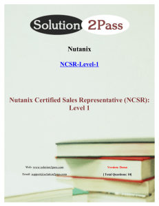 Nutanix-NCSR-Level-1