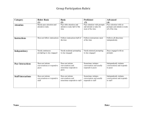 Particpation Rubric