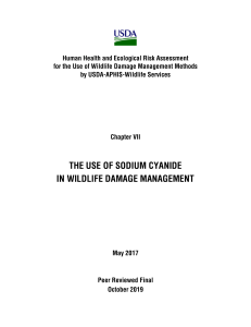 USDA Wildlife Services- Sodium Cyanide - amended - Peer Reviewed