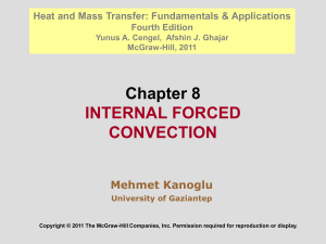 CHAPTER-8 INTERNAL FORCED CONVECTION