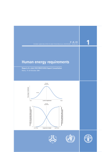 Human energy requirements-FAO 2001