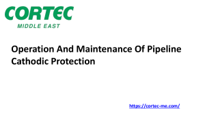 Operation And Maintenance Of Pipeline Cathodic Protection