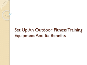 Set Up An Outdoor Fitness Training Equipment And Its Benefits