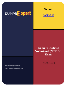 DumpsExpert Nutanix-NCP-5.10 Exam Dumps
