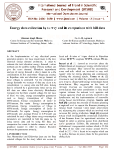 Energy data collection by survey and its comparison with bill data
