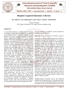 Hospital Acquired Infections A Review