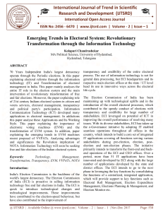 Emerging Trends in Electoral System Revolutionary Transformation through the Information Technology