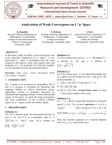 Analyzation of Weak Convergence on L^p Space