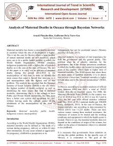 Analysis of Maternal Deaths in Oaxaca through Bayesian Networks