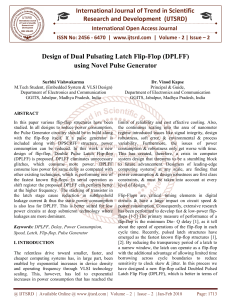 Design of Dual Pulsating Latch Flip Flop DPLFF using Novel Pulse Generator