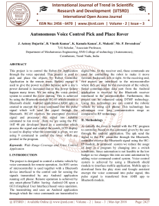 Autonomous Voice Control Pick and Place Rover