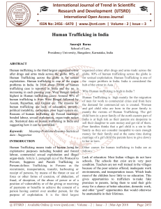 Human Trafficking in India