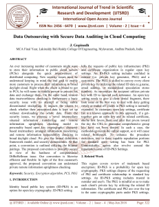 Data Outsourcing with Secure Data Auditing in Cloud Computing