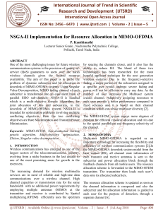 NSGA II Implementation for Resource Allocation in MIMO OFDMA