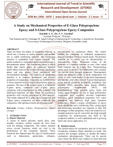 A Study on Mechanical Properties of E Glass Polypropylene Epoxy and S Glass Polypropylene Epoxy Composites