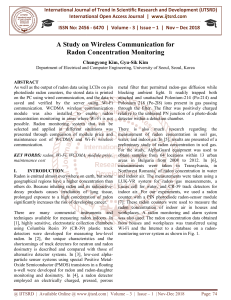 A Study on Wireless Communication for Radon Concentration Monitoring