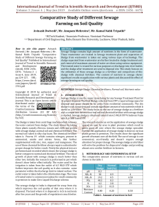 Comparative Study of Different Sewage Farming on Soil Quality