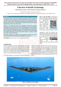 A Review of Stealth Technology