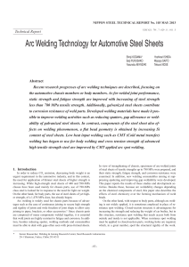 Tech paper 1 Arc welding in automotive industry