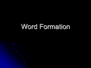 word formation clas