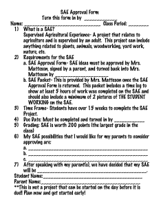 SAE Approval Form
