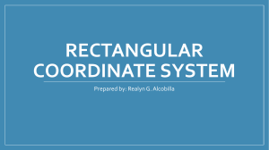 Rectangular Coordinate system