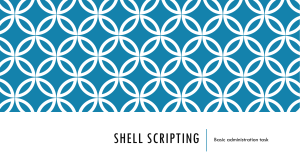Shell Scripting - administration