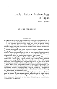 Early historic archaeology in Japan 1976