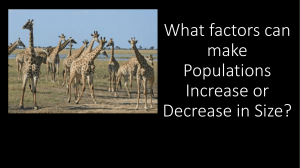 What factors can make Populations Increase or Decrease
