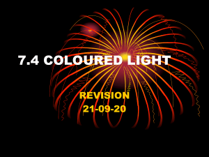 7.4 COLOURED LIGHT REVISION
