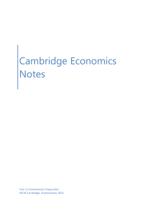 Cambridge Econ Notes