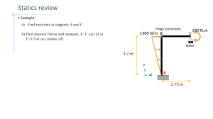 Tension, Compressive Stress and Statics Review
