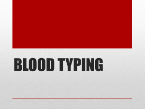 BLOOD TYPING 