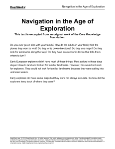 Navigation in the Age of Exploration