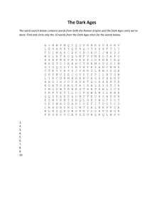 The Dark Ages Wordsearch 2010