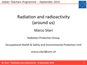 Radiation and radioactivity